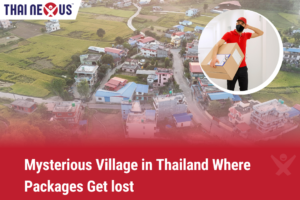 Village in Hua Hin thailand, with a confused delivery courier