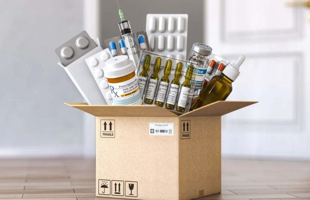Prescription Meds inside a box, Unable to be shipped