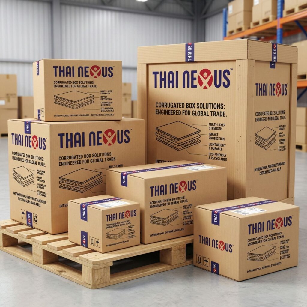 Thai Nexus brand corrugated cardboard boxes